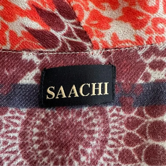 Saachi Artsy Twill Weaved Kimono Wool & Silk Open Cardigan Shrug Boho One Size - Picture 8 of 14